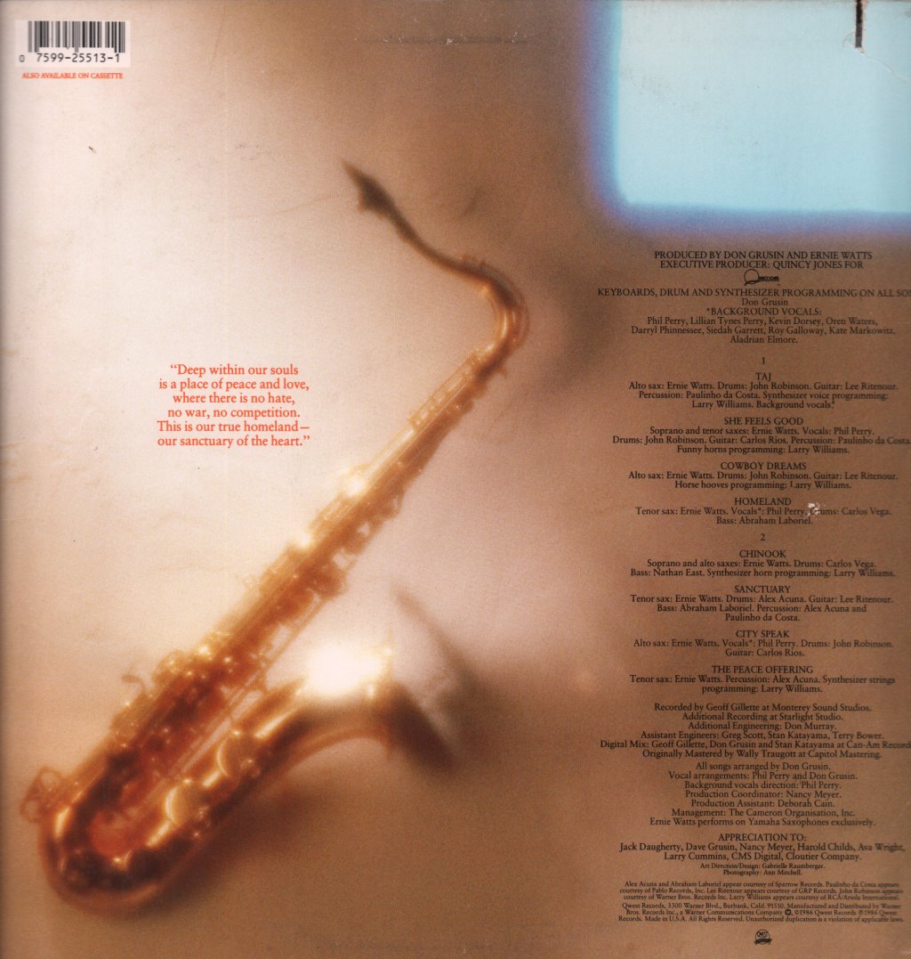 Ernie Watts - Sanctuary - Lp