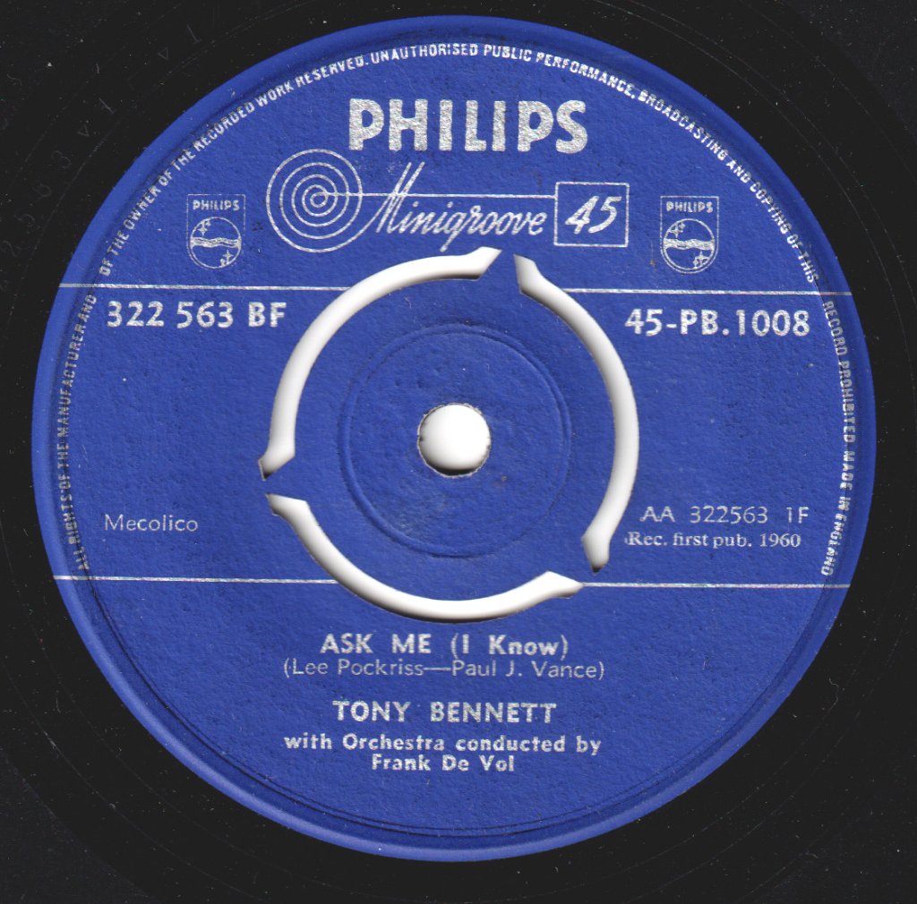 Tony Bennett - Ask Me (I Know) - 7 Inch
