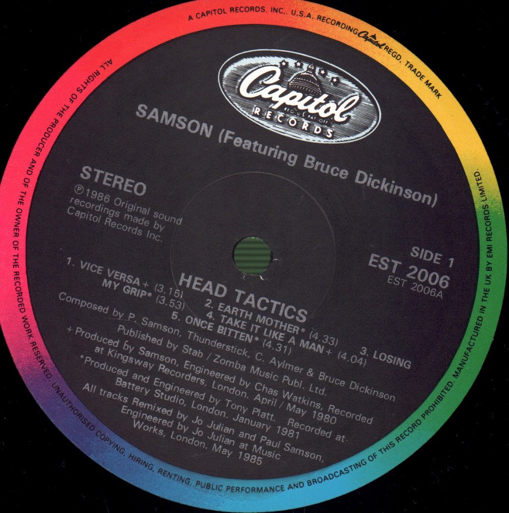Samson (Nwobhm/Metal Group) - Head Tactics - Lp