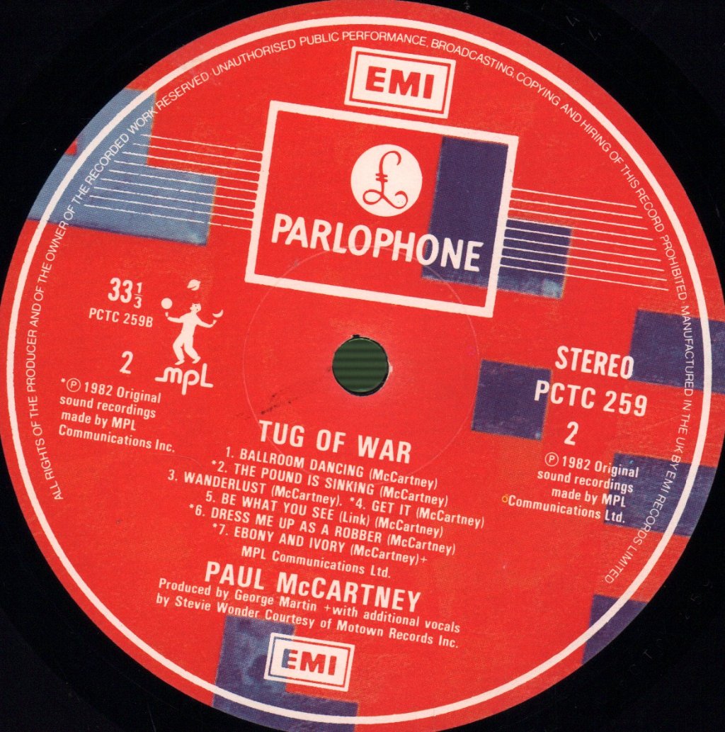 Paul McCartney - Tug Of War - Lp