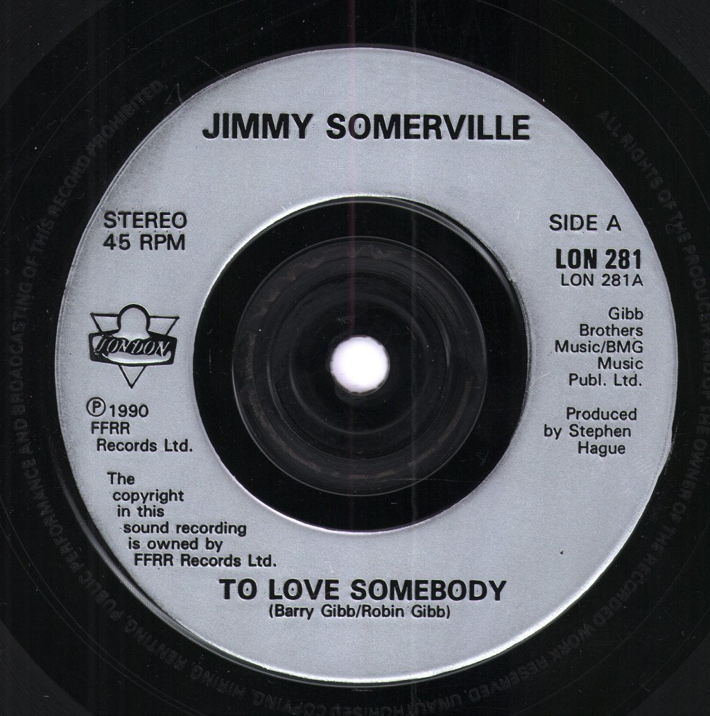 Jimmy Somerville - To Love Somebody - 7 Inch
