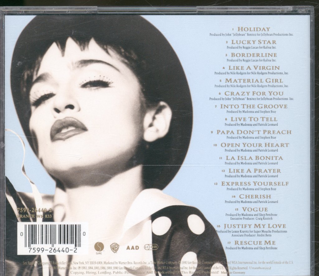 Madonna - Immaculate Collection - Cd