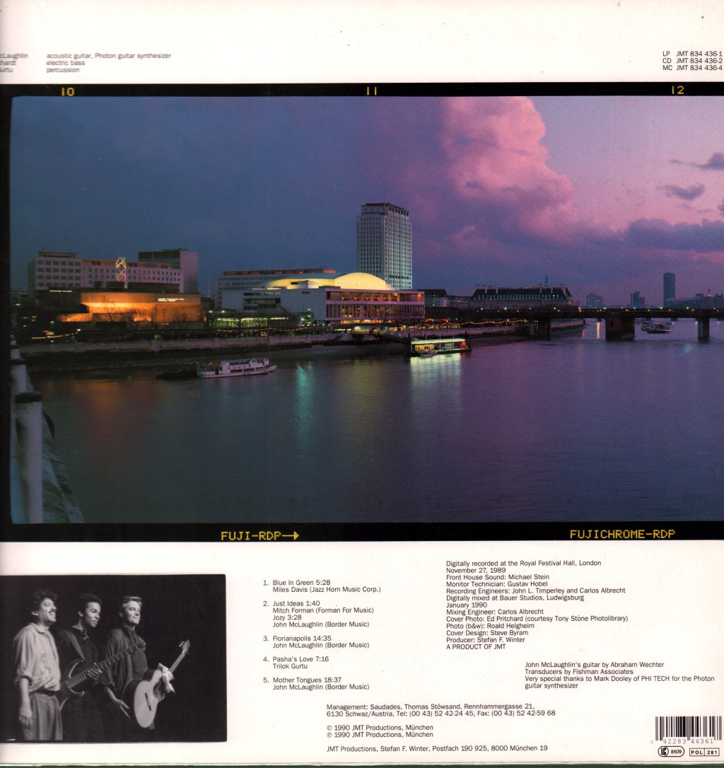 John Mclaughlin Trio - Live At The Royal Festival Hall - Lp