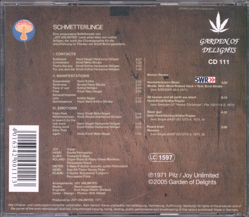 Joy Unlimited - Schmetterlinge - Cd
