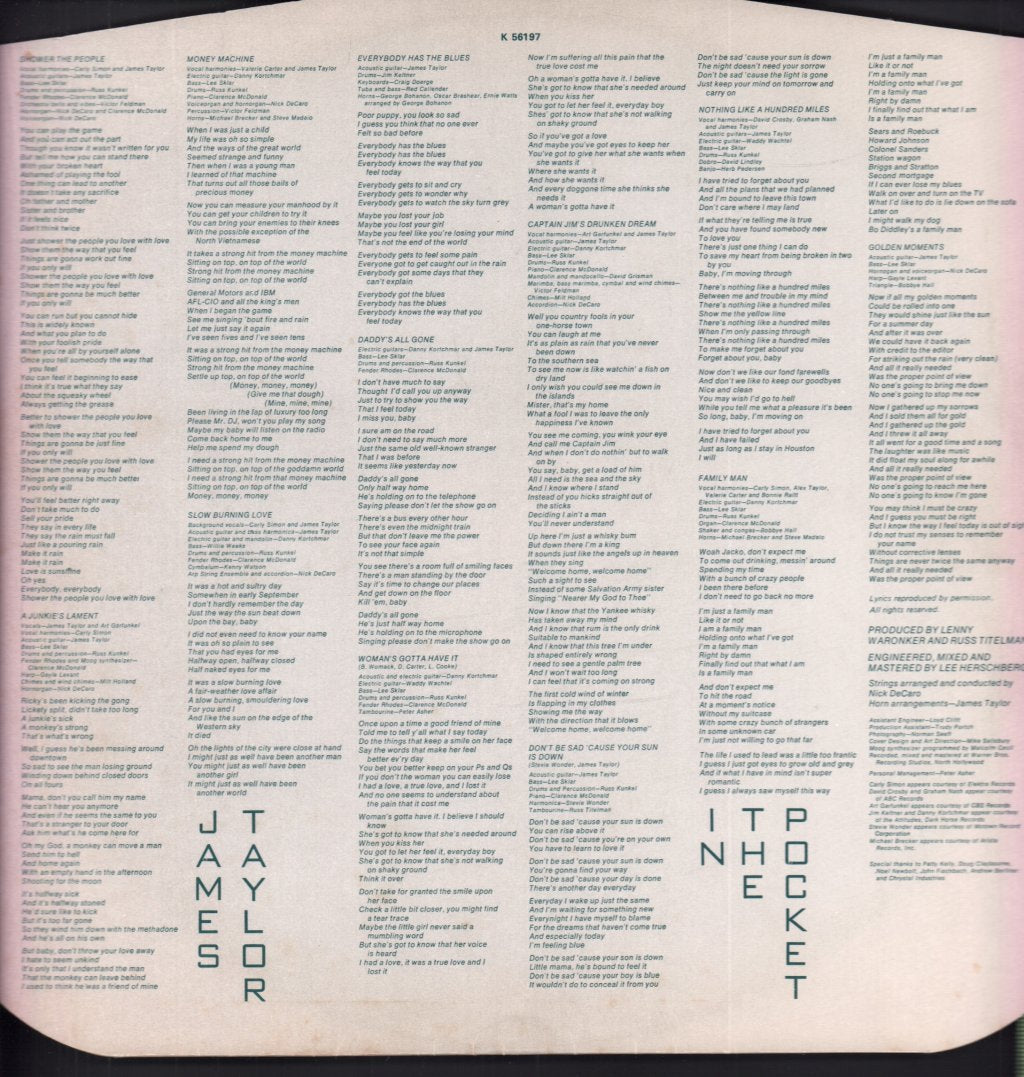 James Taylor - In The Pocket - Lp