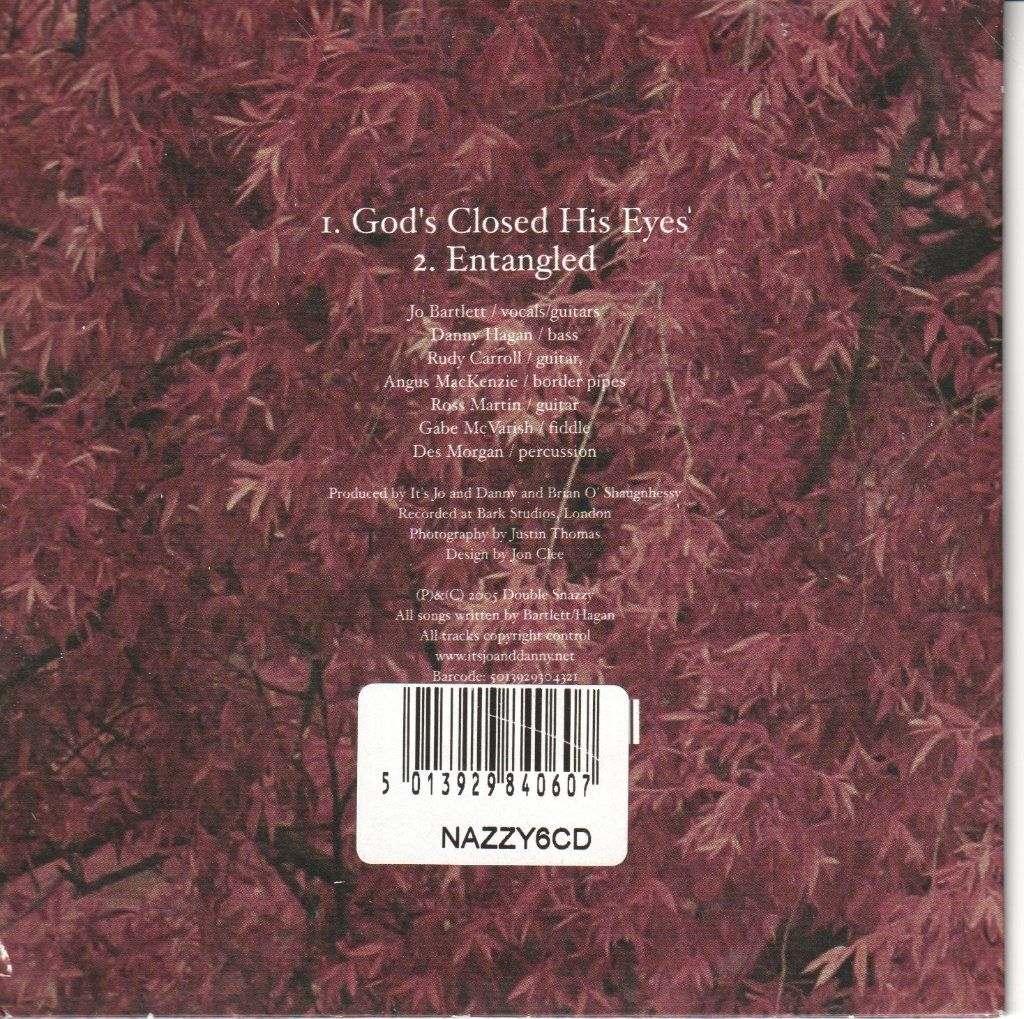 It's Jo And Danny - God's Closed His Eyes - Cd