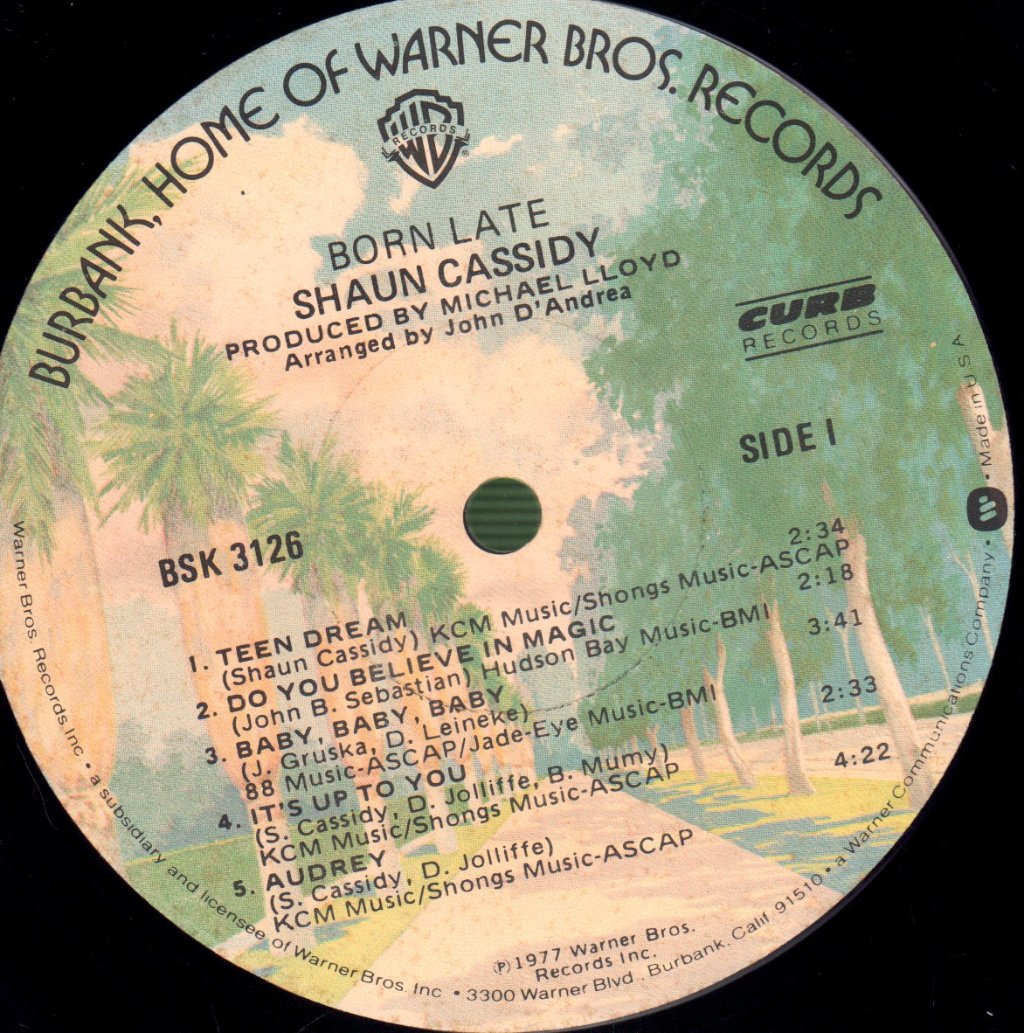 Shaun Cassidy - Born Late - Lp