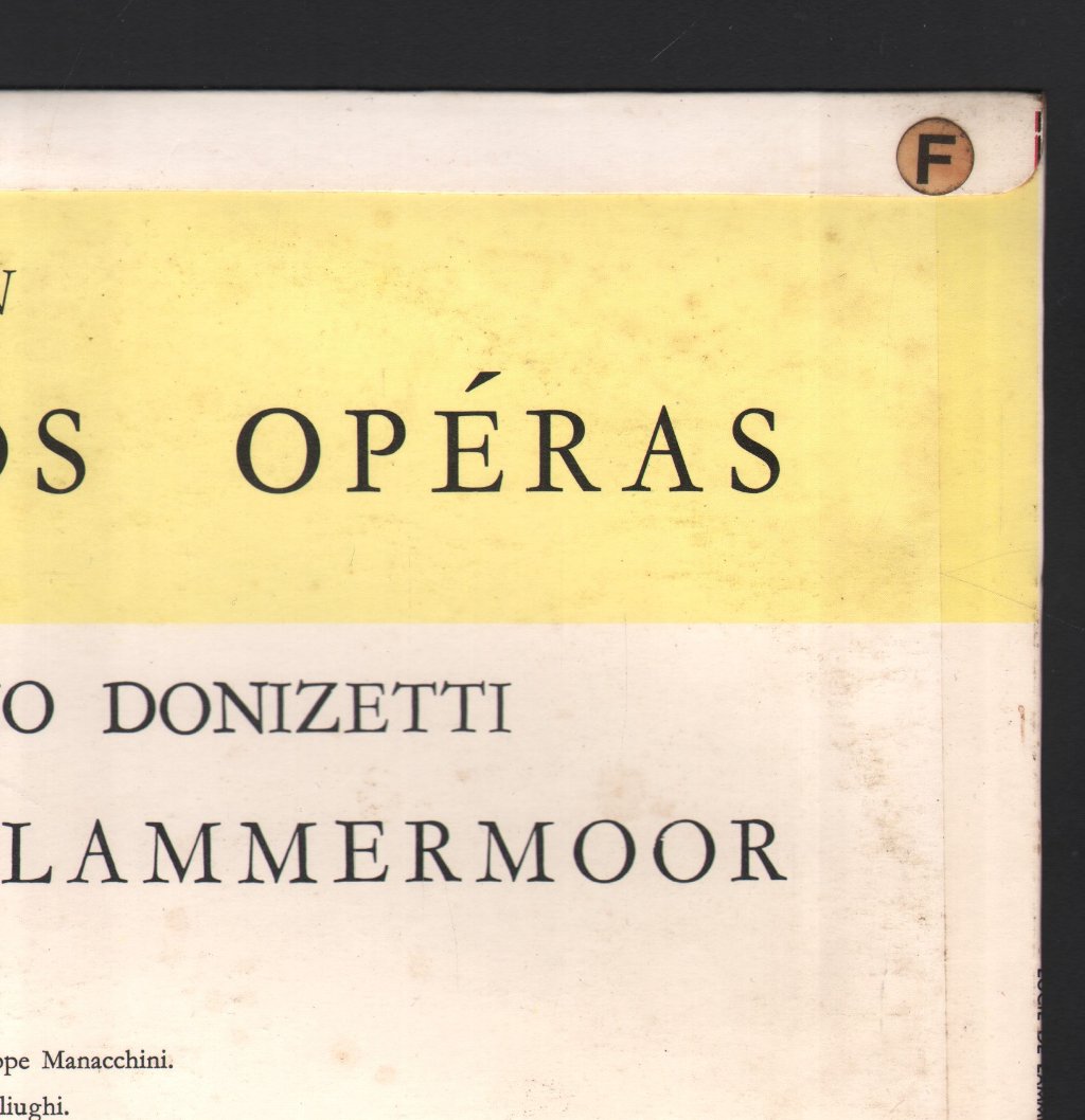 Orchestre Symphonique De La Radio Et Television Italienne / Ugo Tansini - Gaetano Donizetti - Lucia Di Lammermoor - Lp
