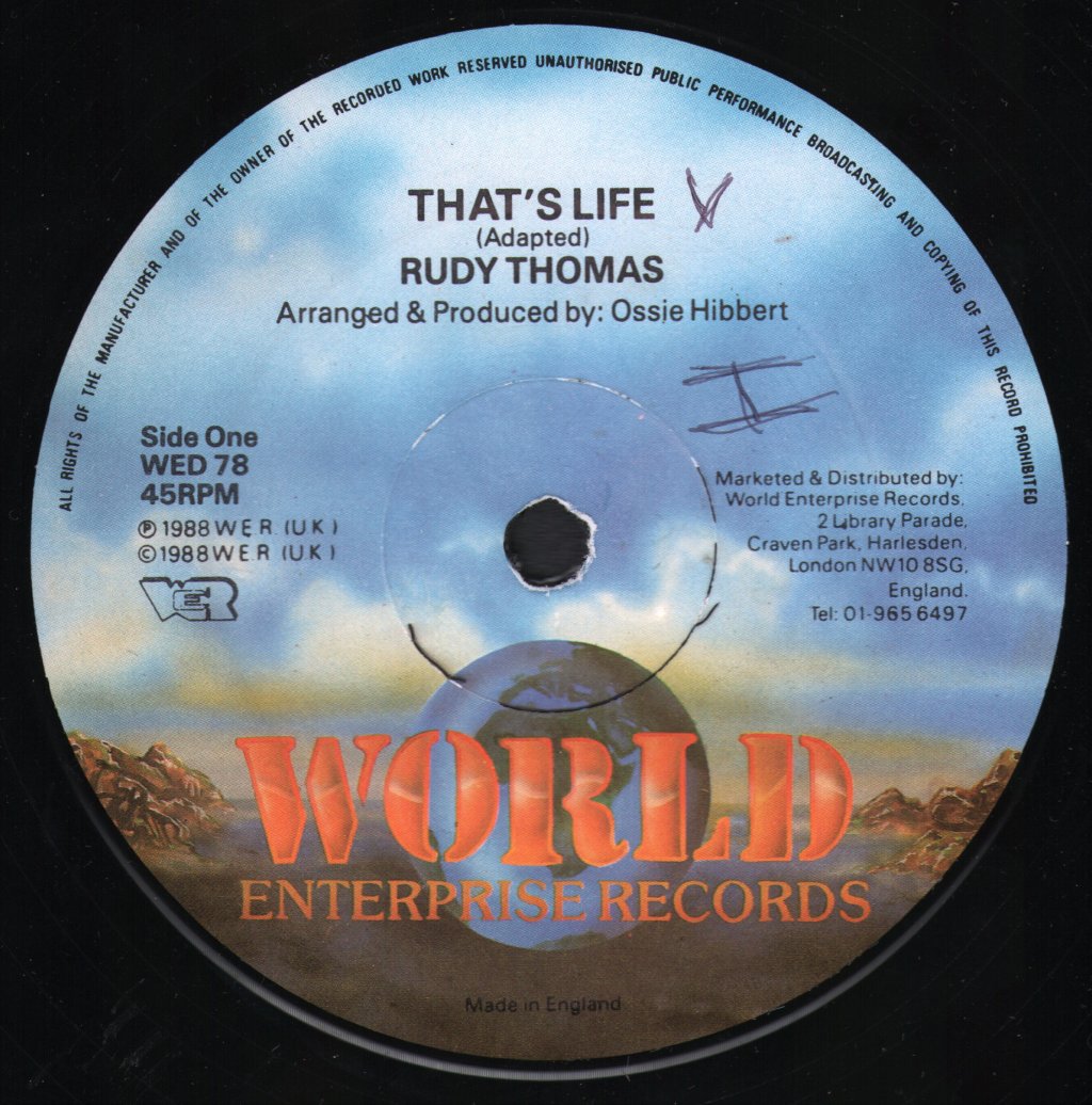 Ruddy Thomas - That's Life - 12 Inch