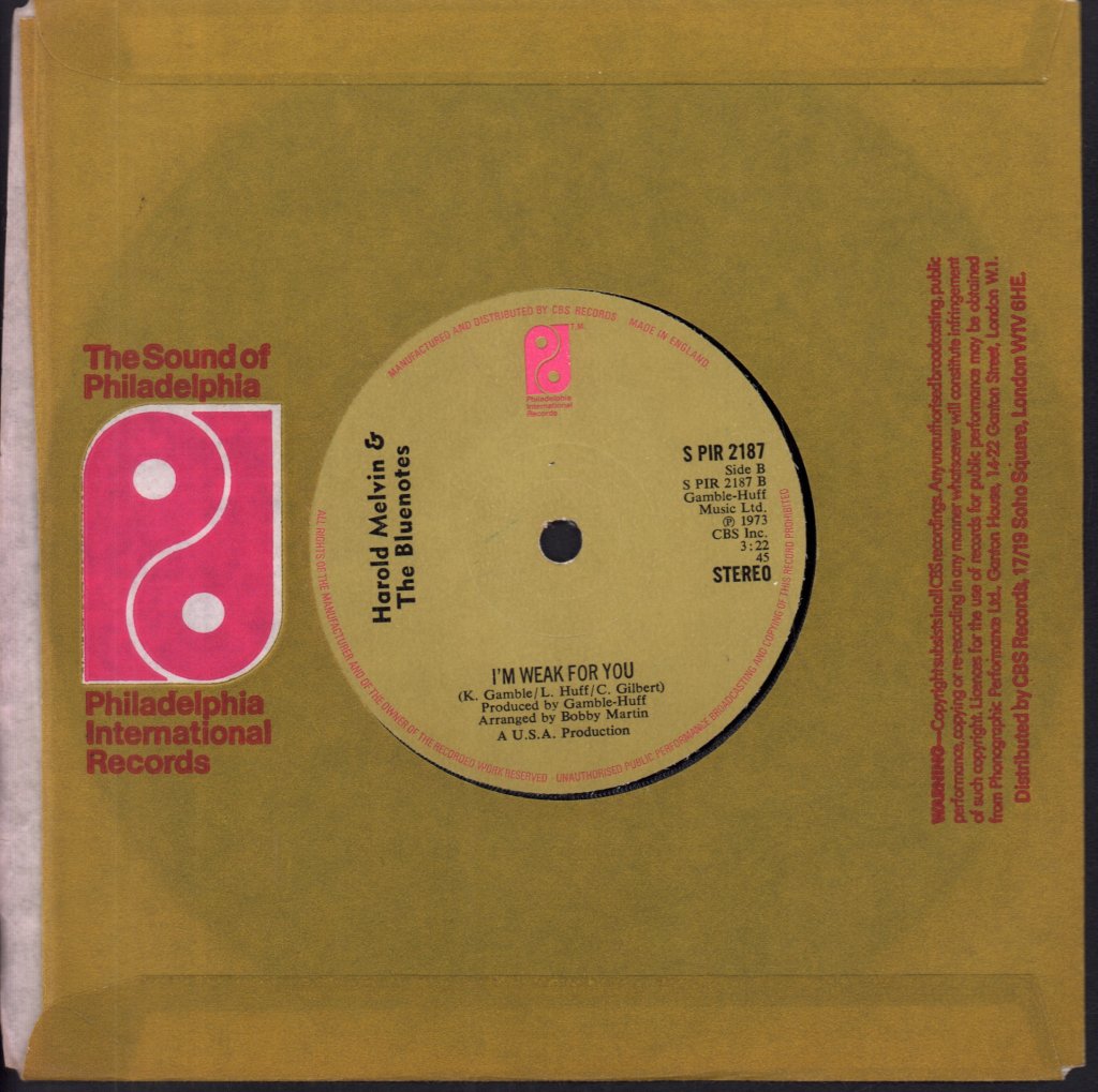 Harold Melvin And The Blue Notes - Satisfaction Guaranteed - 7 Inch