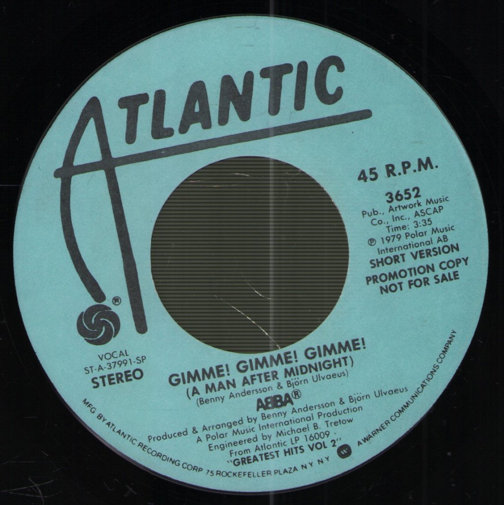 ABBA - Gimme! Gimme! Gimme! (A Man After Midnight) - 7 Inch