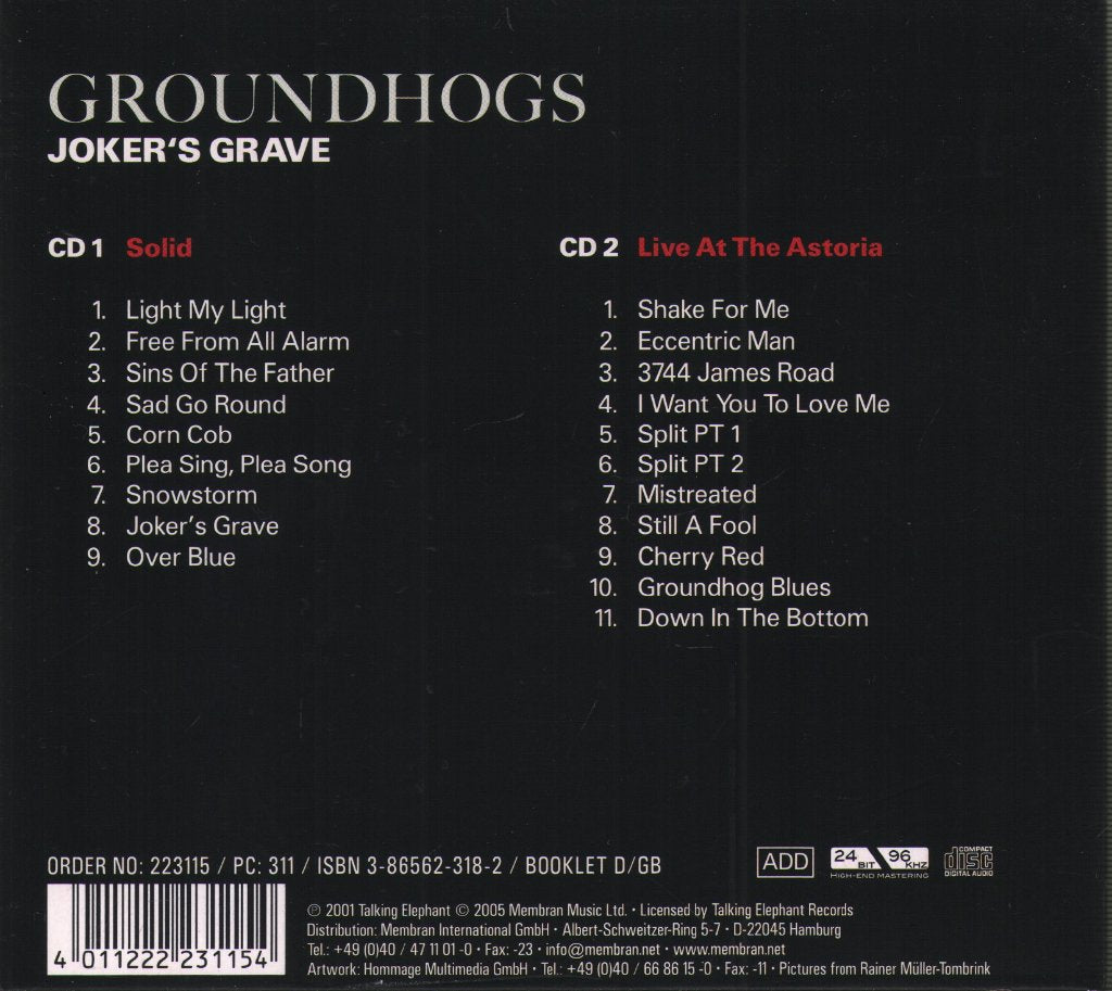 Groundhogs - Joker's Grave - Double Cd