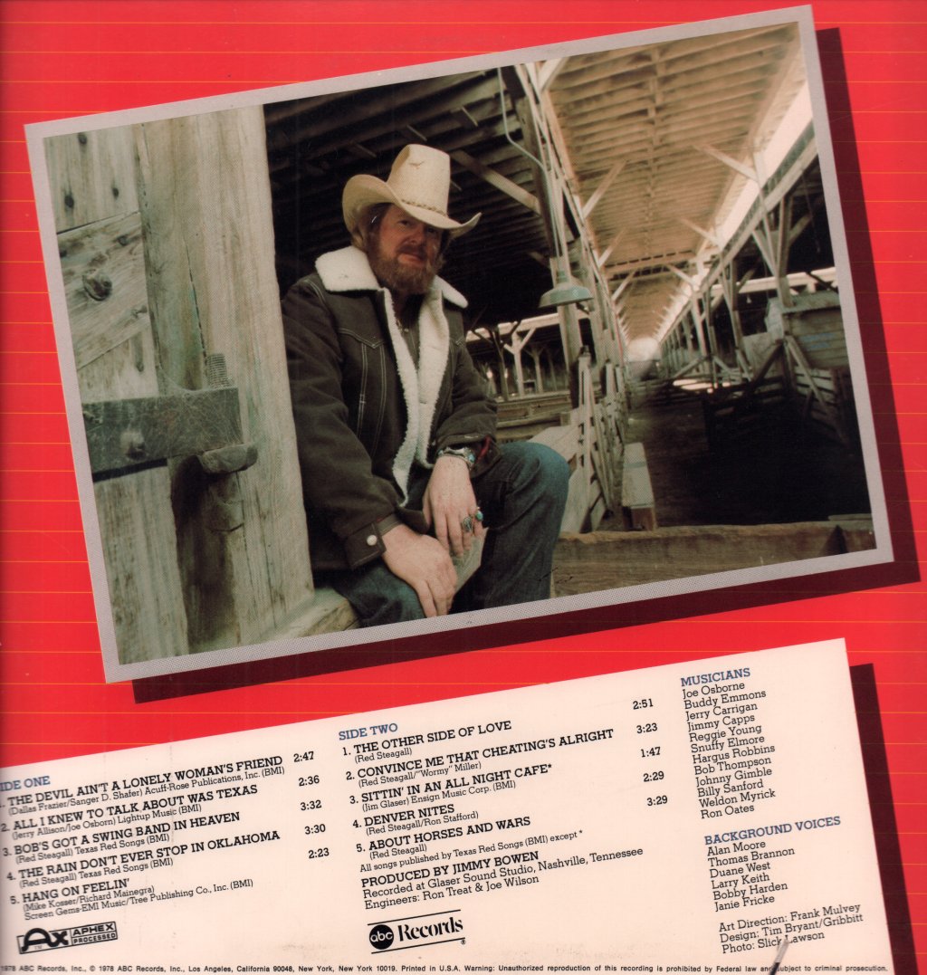 Red Steagall - Hang On Feelin' - Lp