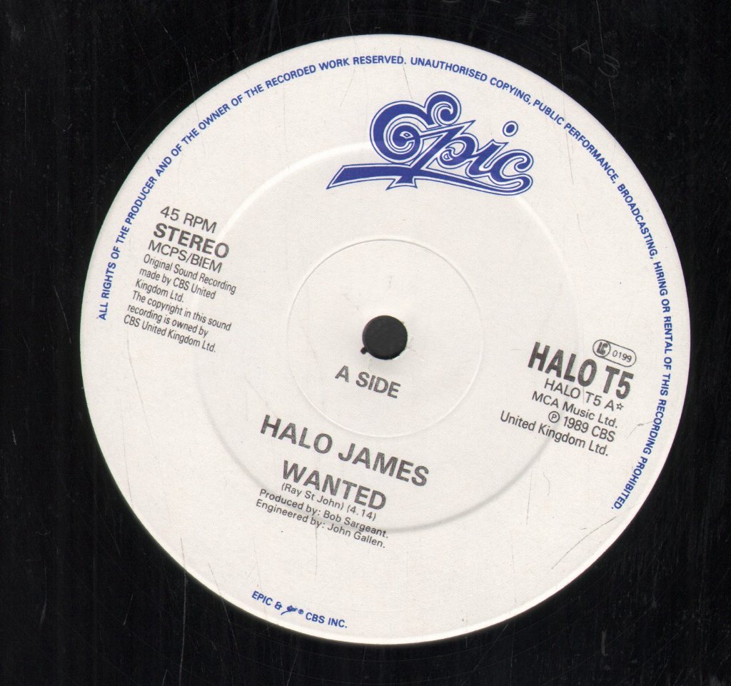 Halo James - Wanted - 12 Inch