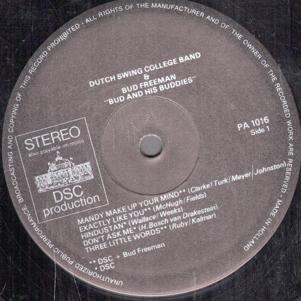 Dutch Swing College Band And Bud Freeman - Dutch Swing College Band And Bud Freeman - Lp