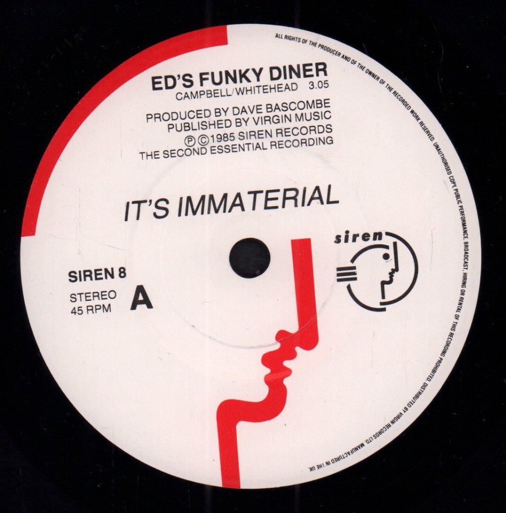 It's Immaterial - Ed's Funky Diner - 7 Inch