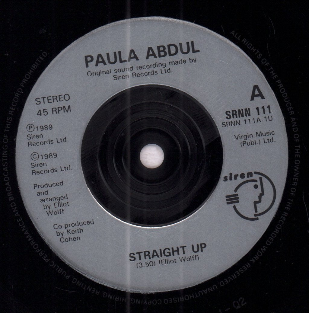 Paula Abdul - Straight Up - 7 Inch