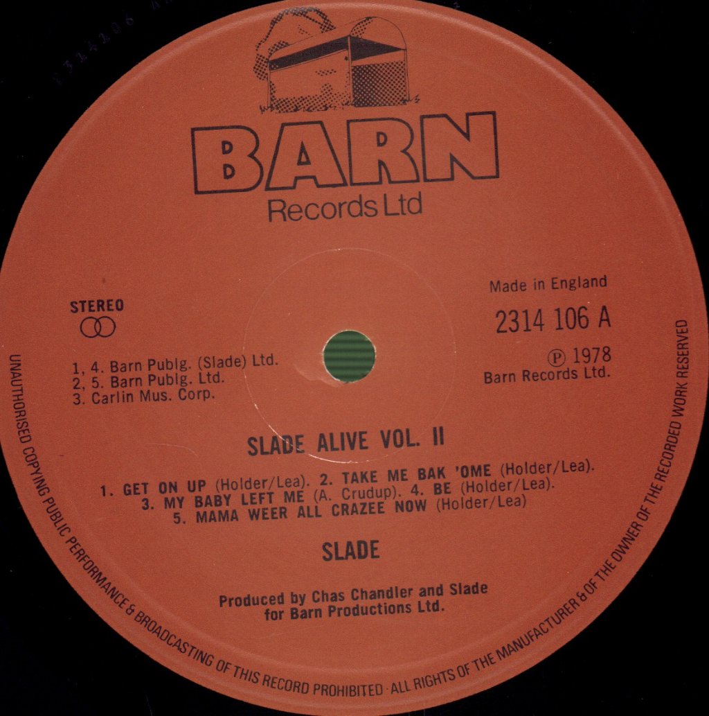 Slade - Slade Alive Vol Two - Lp