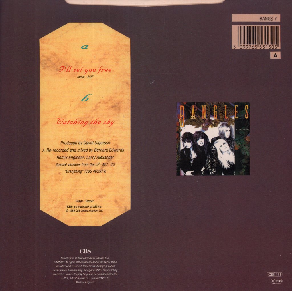 Bangles - I'll Set You Free - 7 Inch