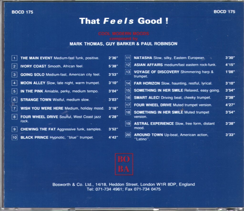 Mark Thomas, Guy Barker And Paul Robinson - That Feels Good! - Cd