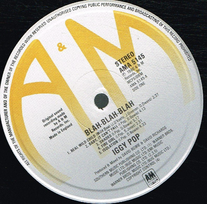 Iggy Pop - Blah-Blah-Blah - Lp