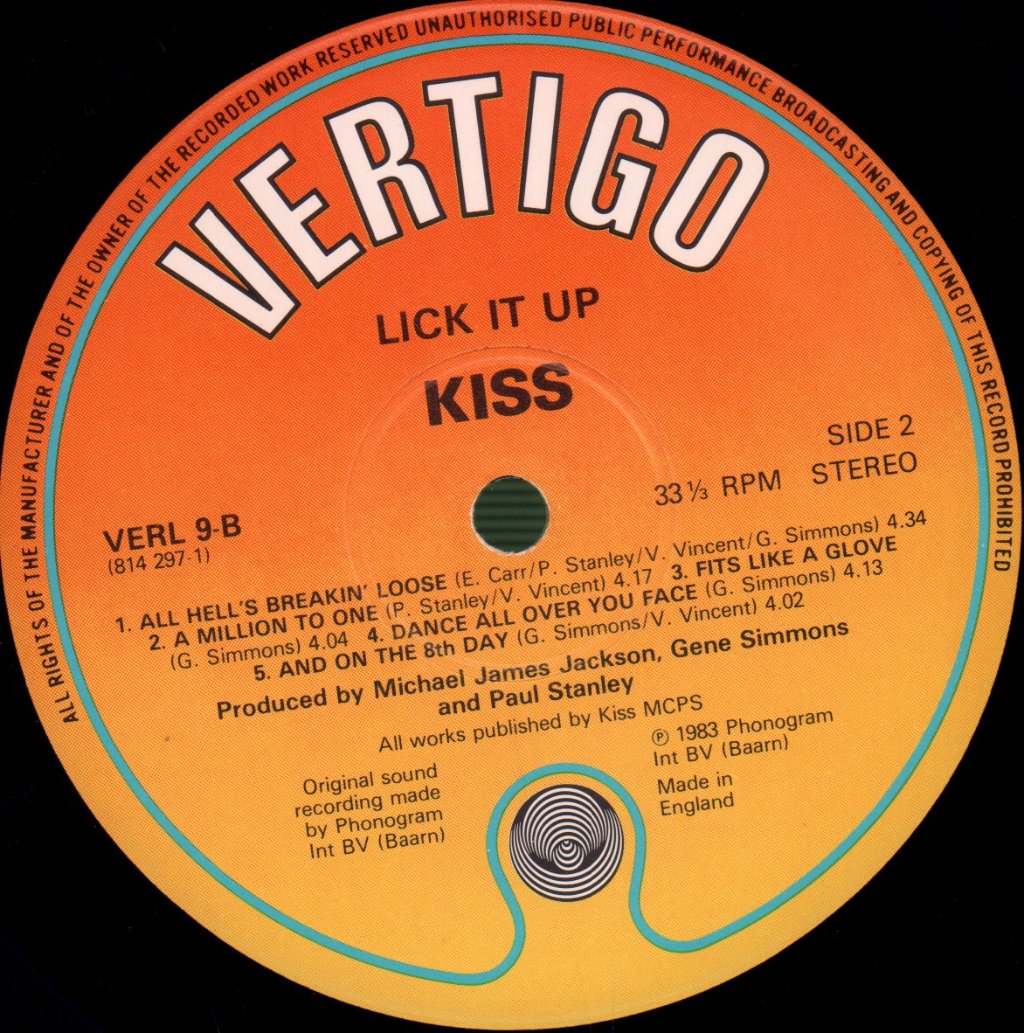 Kiss - Lick It Up - Lp