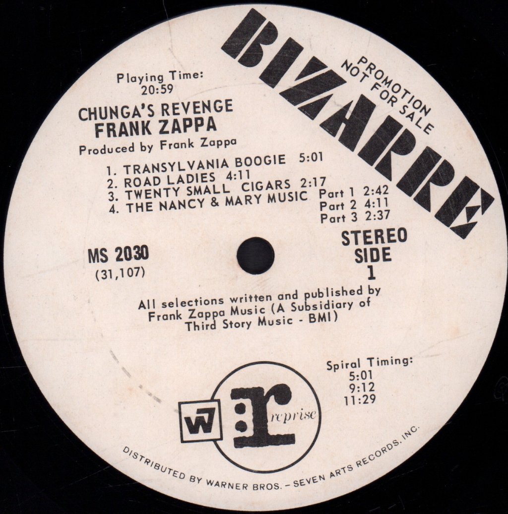 Frank Zappa - Chunga's Revenge - Lp