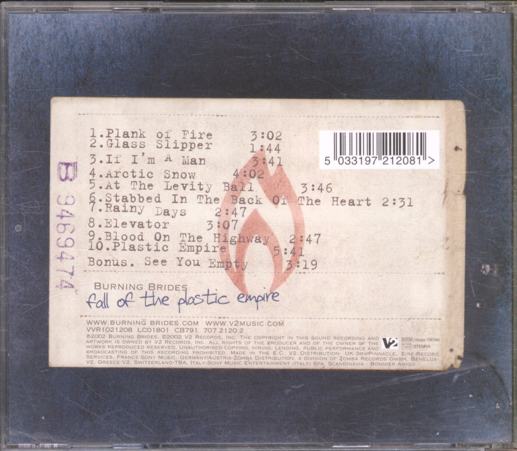 Burning Brides - Fall Of The Plastic Empire - Cd