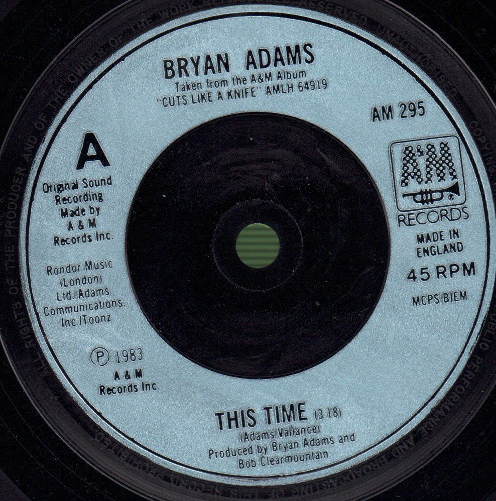 Bryan Adams - This Time - 7 Inch