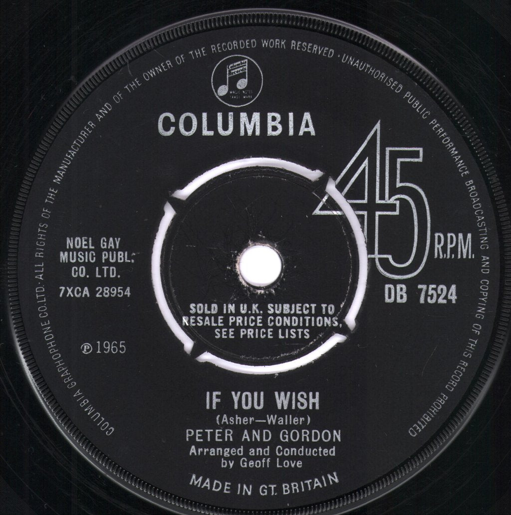 Peter And Gordon - True Love Ways - 7 Inch