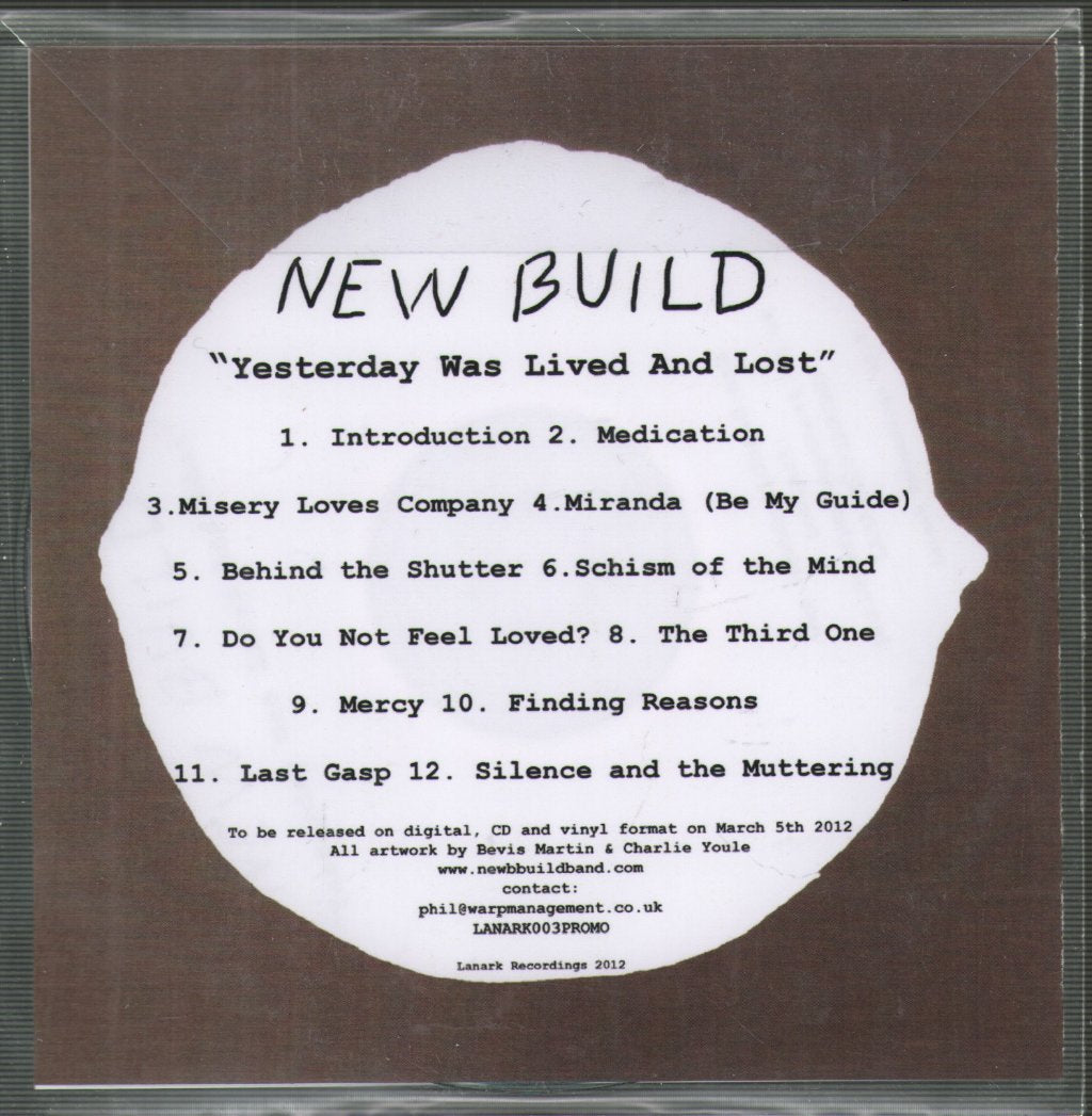 New Build - Yesterday Was Lived And Lost - Cdr