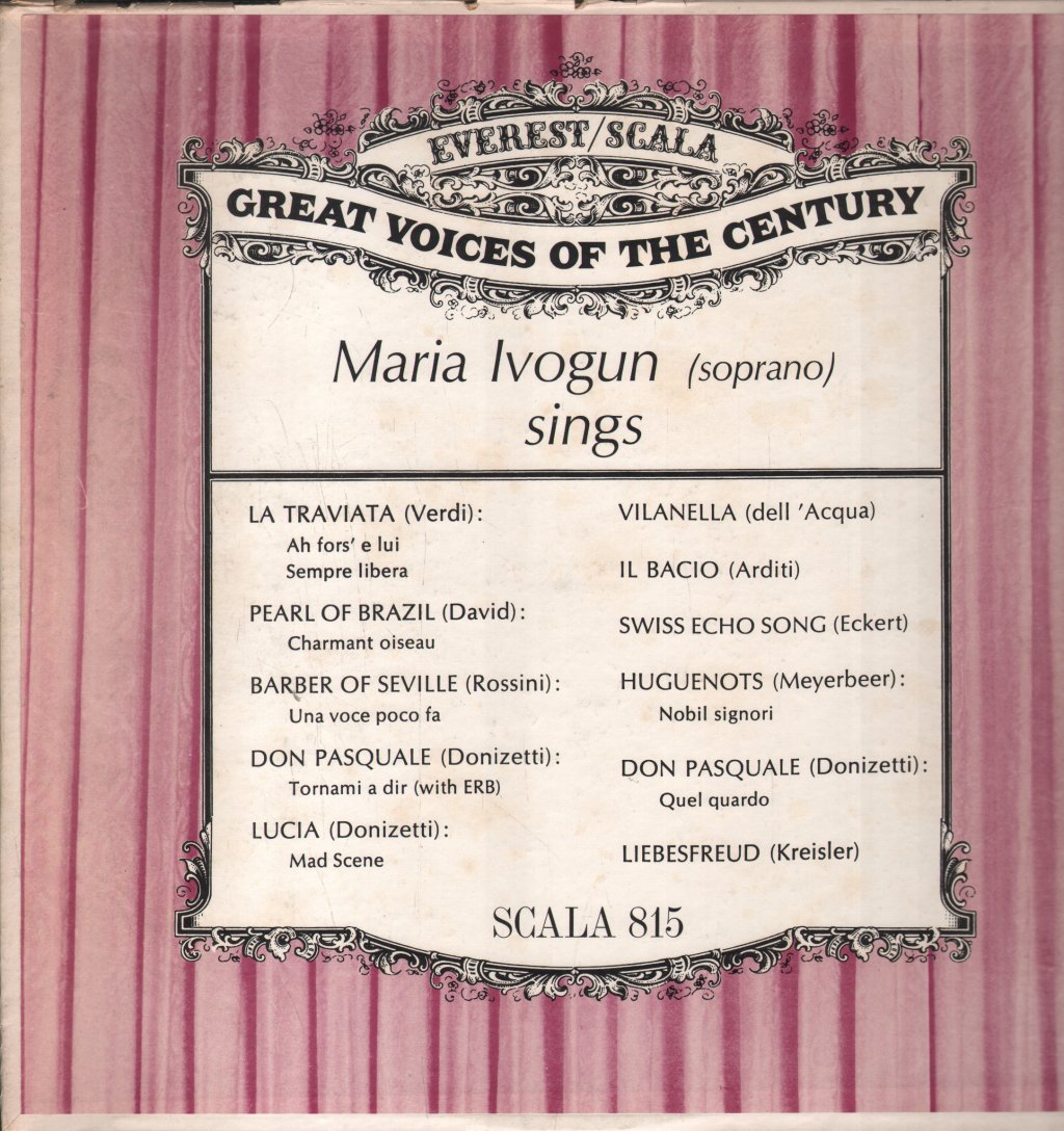 Maria Ivogun - Maria Ivogun (Soprano) Sings - Lp