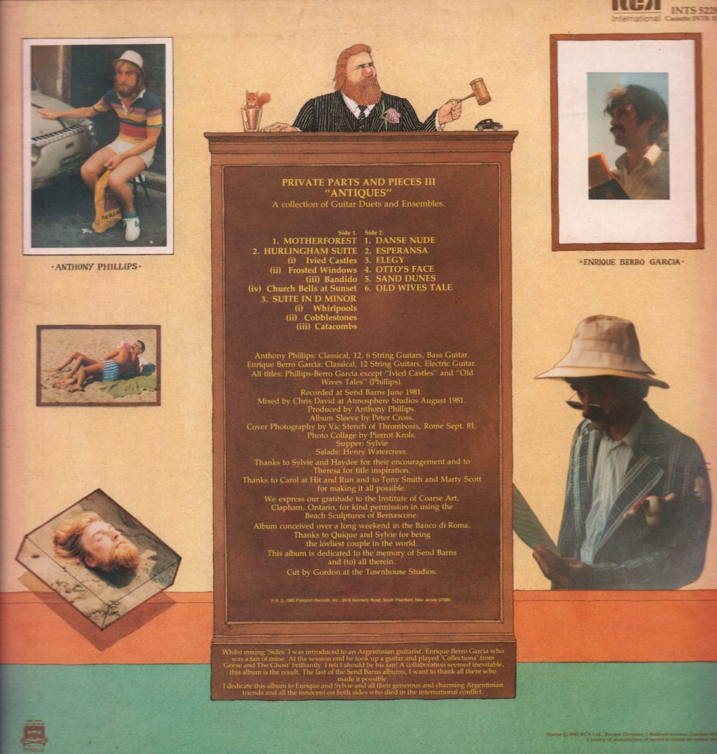 Anthony Phillips - Private Parts And Pieces 3 Antiques - Lp