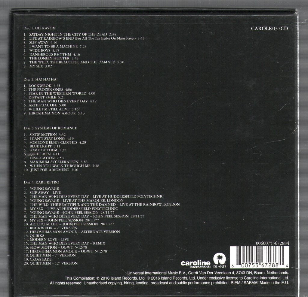 Ultravox - Island Years - Cd Set