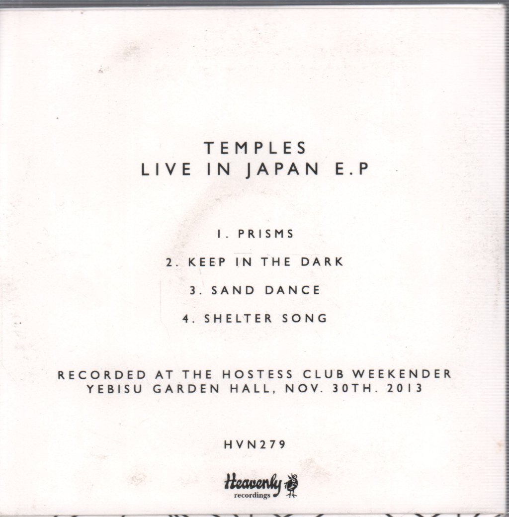 Temples - Live In Japan E.P. - Cdr