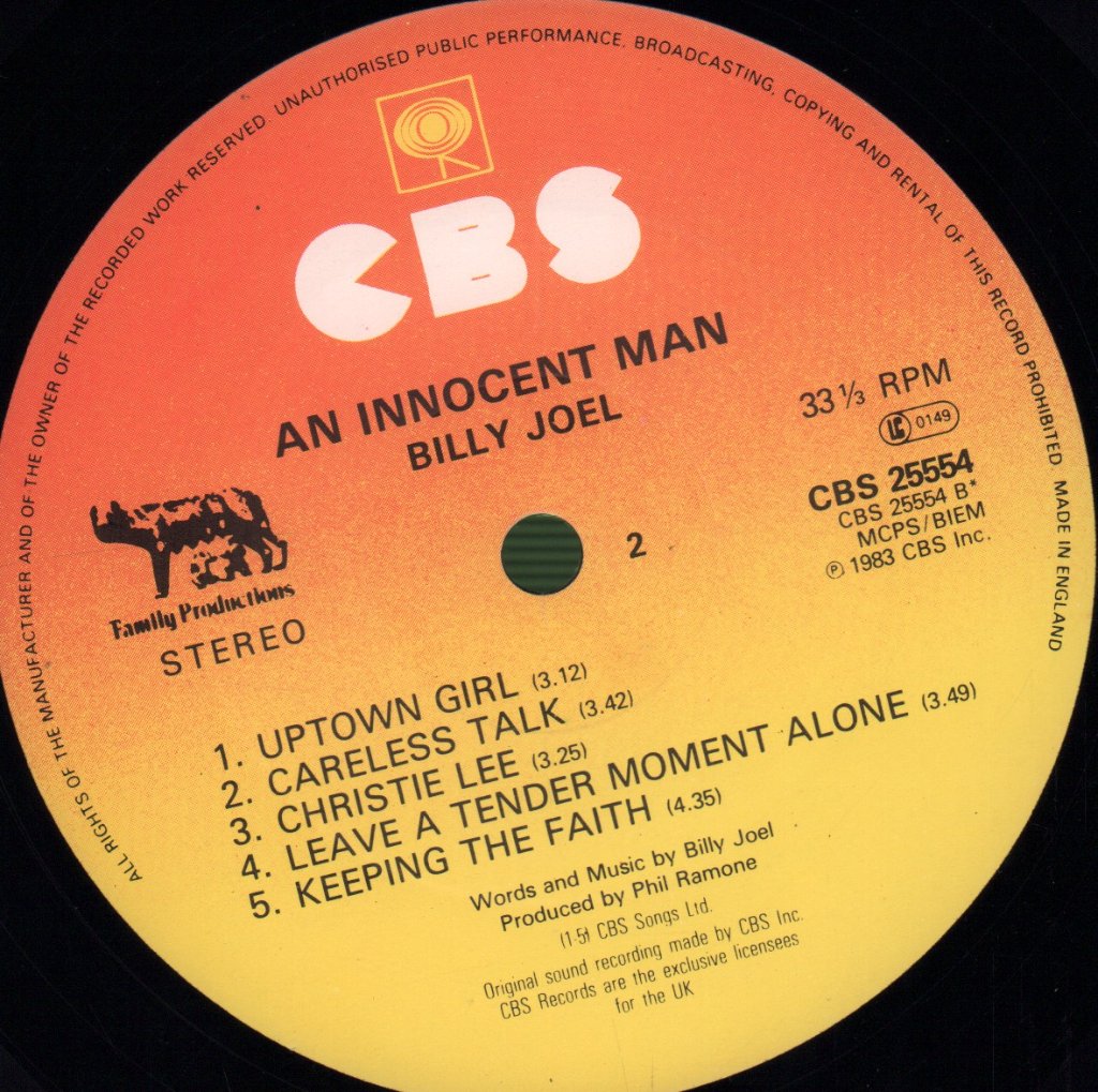 Billy Joel - An Innocent Man - Lp
