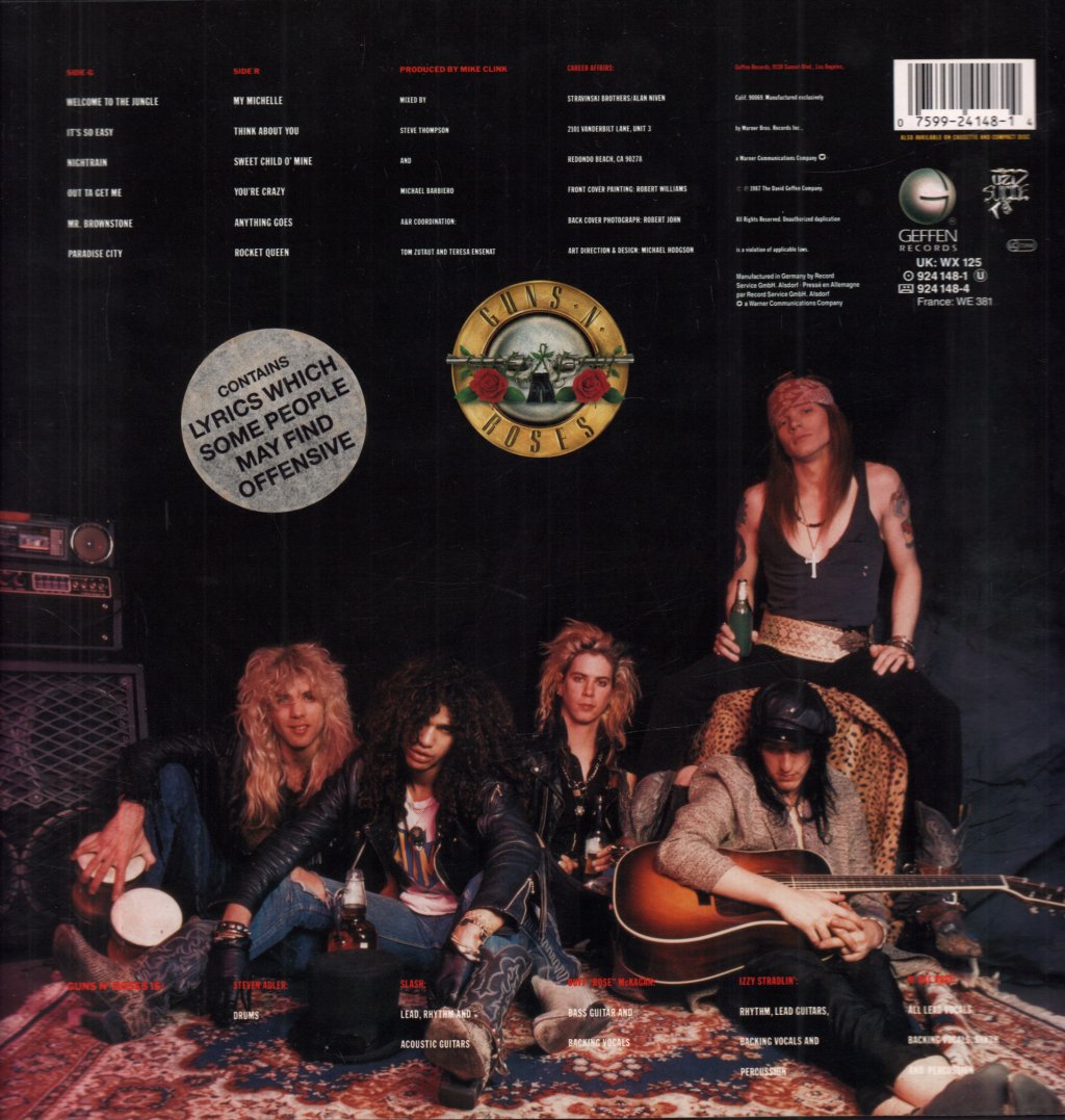 Guns N Roses - Appetite For Destruction - Lp