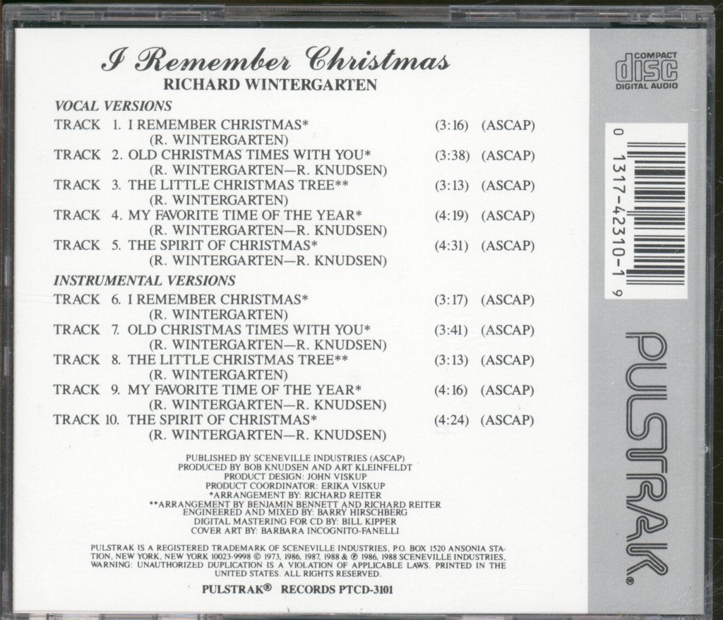 Richard Wintergarten - I Remember Christmas - Cd