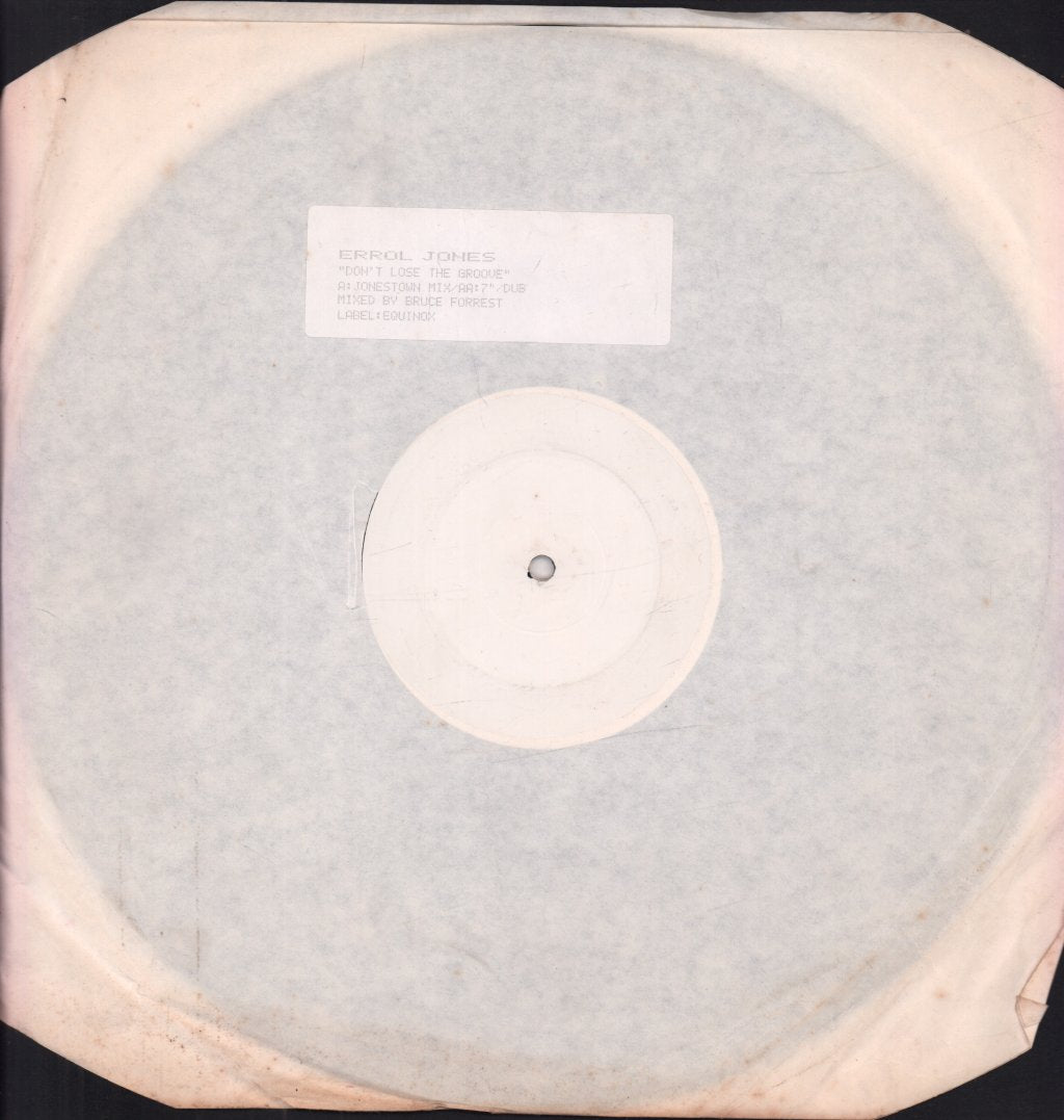 Errol Jones - Don't Lose The Groove - 12 Inch
