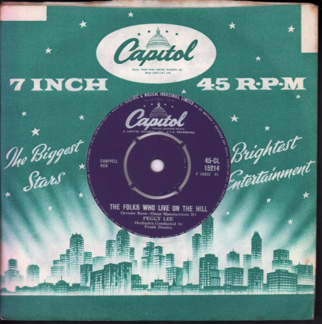 Peggy Lee - Folks Who Live On The Hill - 7 Inch