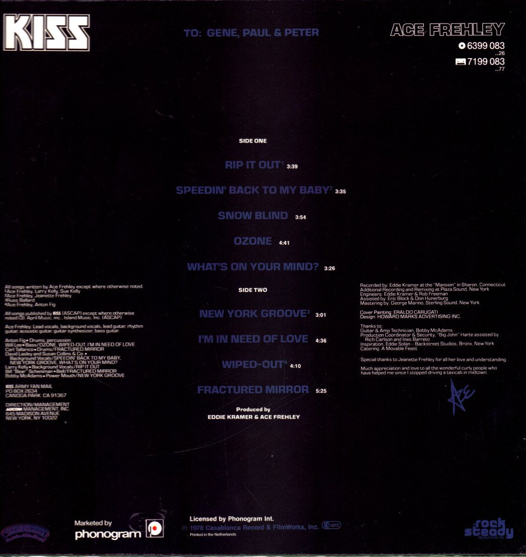 Ace Frehley (Kiss) - Solo Album - Lp