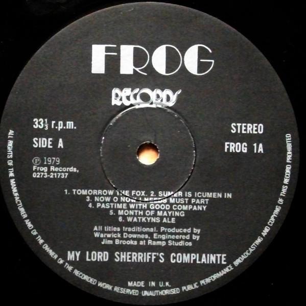 My Lorde Sheriffe's Complainte - My Lorde Sheriffe's Complainte - Lp