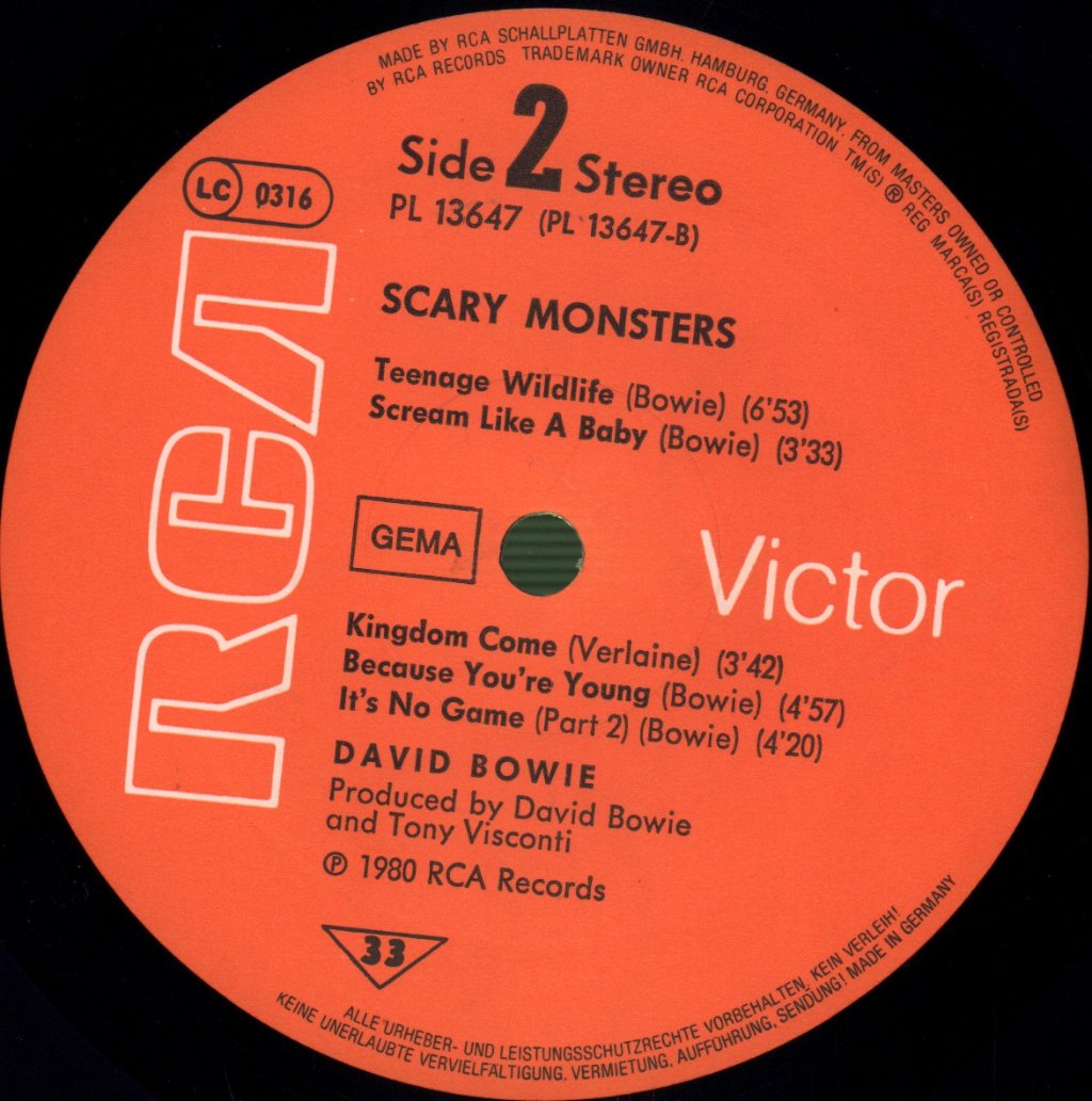 David Bowie - Scary Monsters - Lp