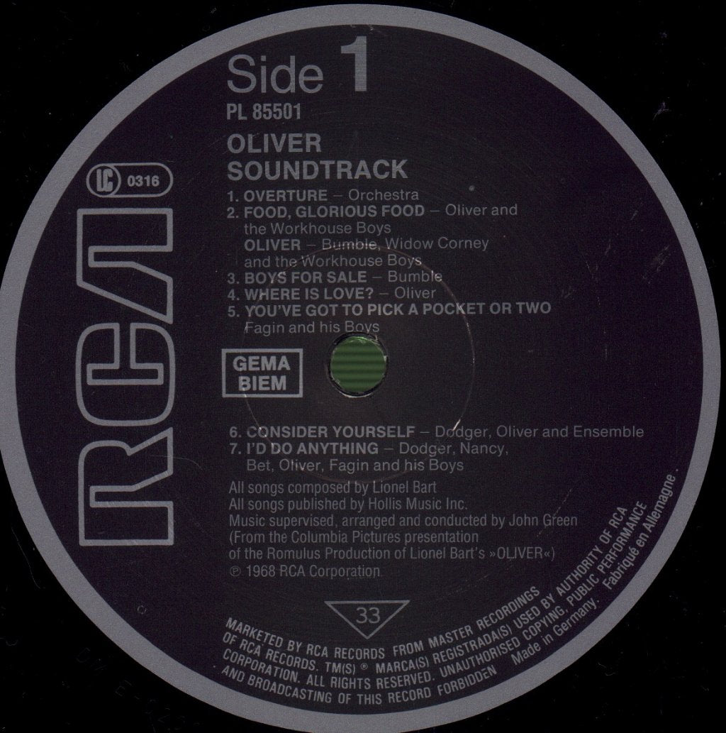 Lionel Bart - Oliver! - Original Soundtrack Recording - Lp