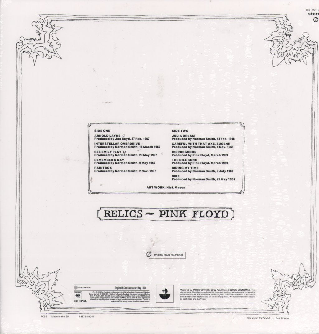 Pink Floyd - Relics - Lp