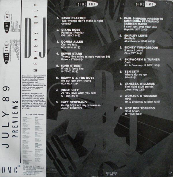 Various Artists - July 89 Previews - Lp