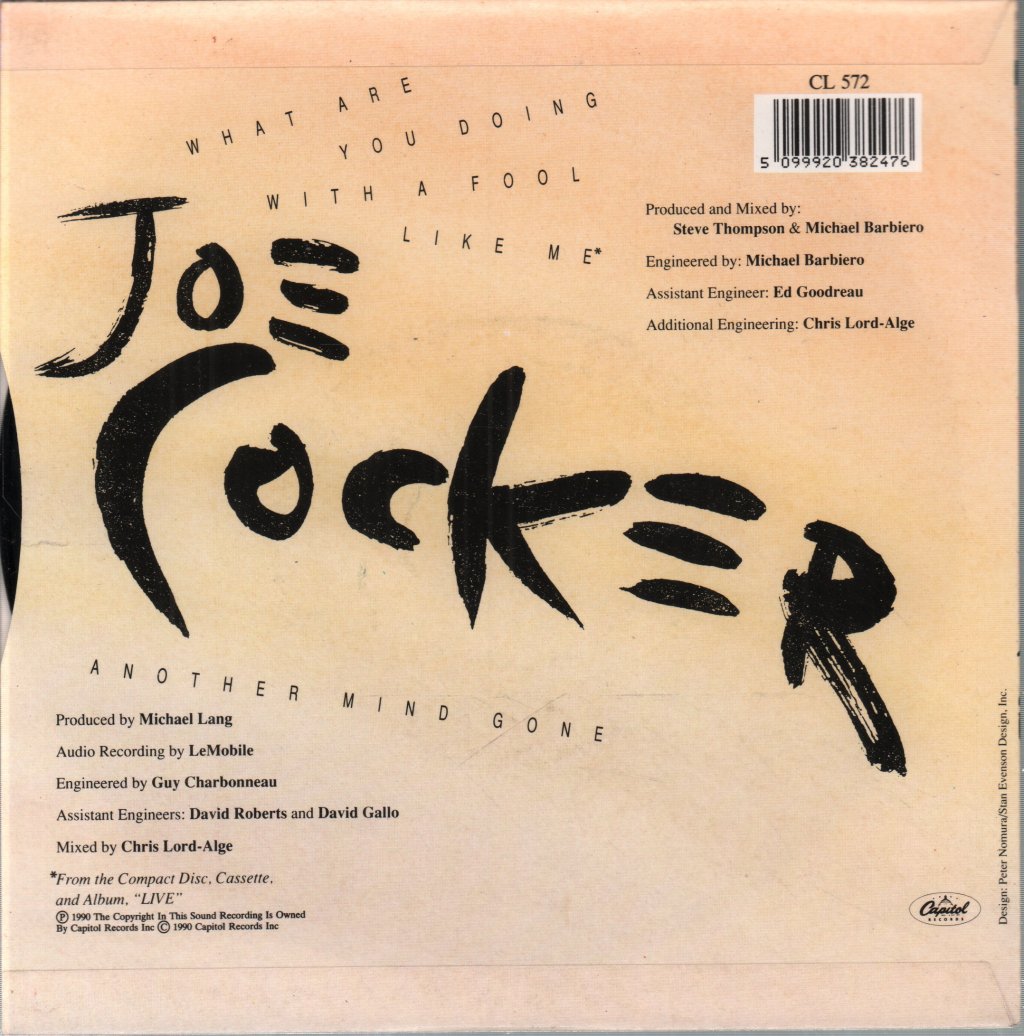 Joe Cocker - What Are You Doing With A Fool Like Me - 7 Inch