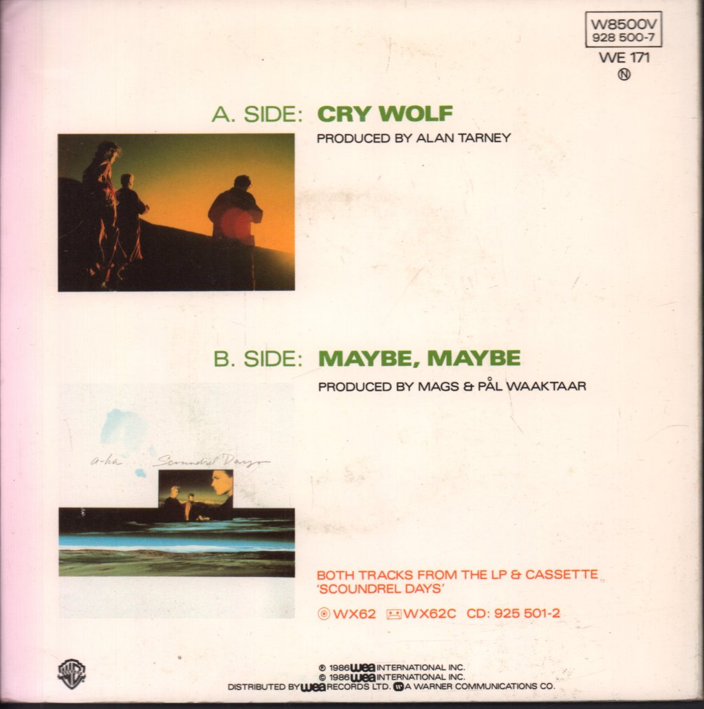 A-Ha - Cry Wolf - 7 Inch