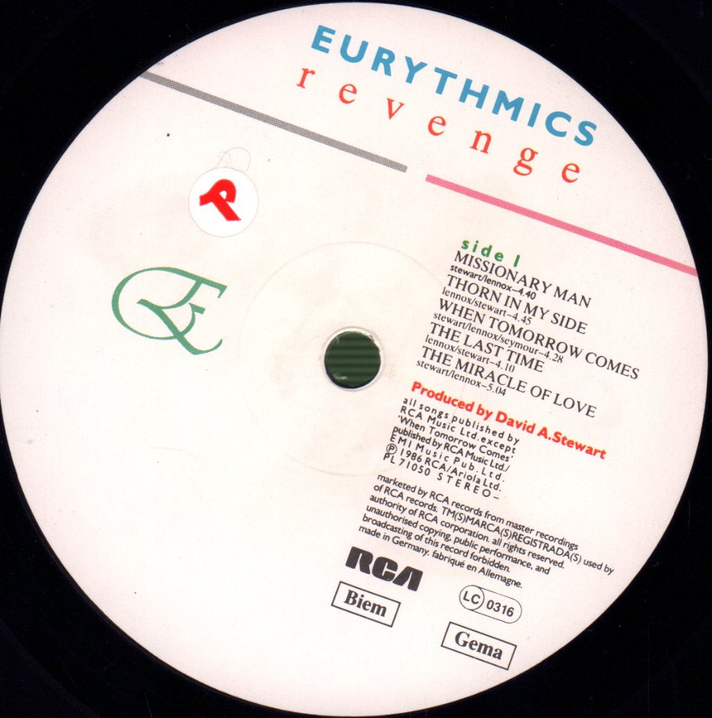 Eurythmics - Revenge - Lp