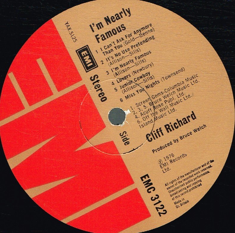 Cliff Richard - I'm Nearly Famous - Lp